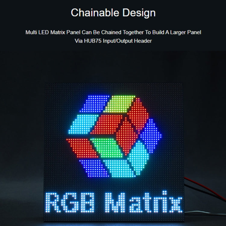 Waveshare RGB Full-color LED Matrix Panel, 5mm Pitch, 64x32 Pixels, Adjustable Brightness(25848) - HoMEdemic™ 