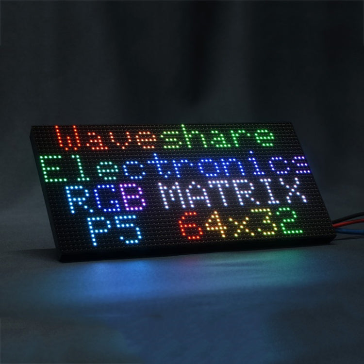 Waveshare RGB Full-color LED Matrix Panel, 5mm Pitch, 64x32 Pixels, Adjustable Brightness(25848) - HoMEdemic™ 