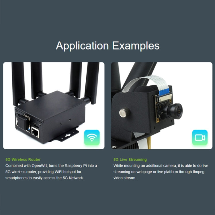 Waveshare SIM8262E-M2 5G HAT For Raspberry Pi, Quad Antennas 5G NSA, 5G/4G/3G Compatible(23254) - HoMEdemic™ 