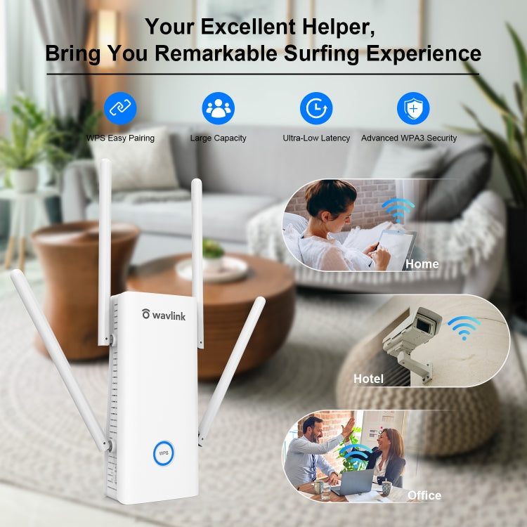 Wavlink AERIAL D4X AX1800Mbps Dual Frequency WiFi Signal Amplifier WiFi6 Extender(AU Plug) - HoMEdemic™ 