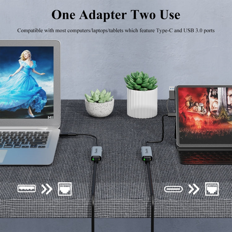 Wavlink NWU330GCA Gigabit Ethernet Adapter Type-C to 2.5 Network Card RJ45 LAN USB3.0 Converter - HoMEdemic™ 