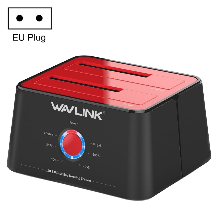 Wavlink ST334U SSD Dual Bay External Hard Drive Docking Station USB 3.0 to SATA I/II/III(EU Plug) - HoMEdemic™ 