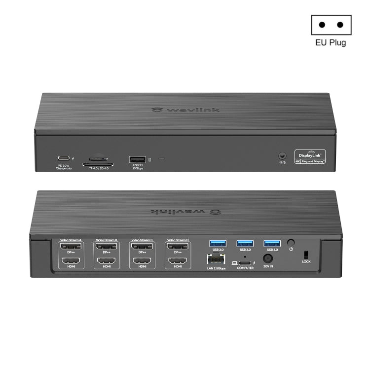 Wavlink UG69PD8 100W PD 18 in 1 Type-C Dock Compatible Type-C Universal Docking Station, Plug:EU Plug - HoMEdemic™ 