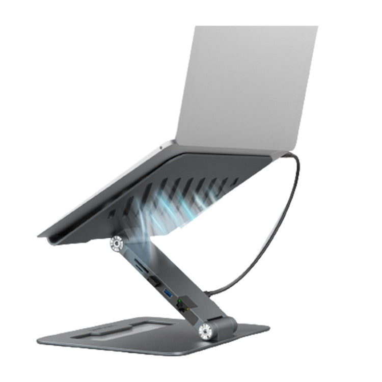 Wavlink UMD07 Adjustable Aluminum Ergonomic Portable Laptop Stand Type-C Docking Station - HoMEdemic™ 