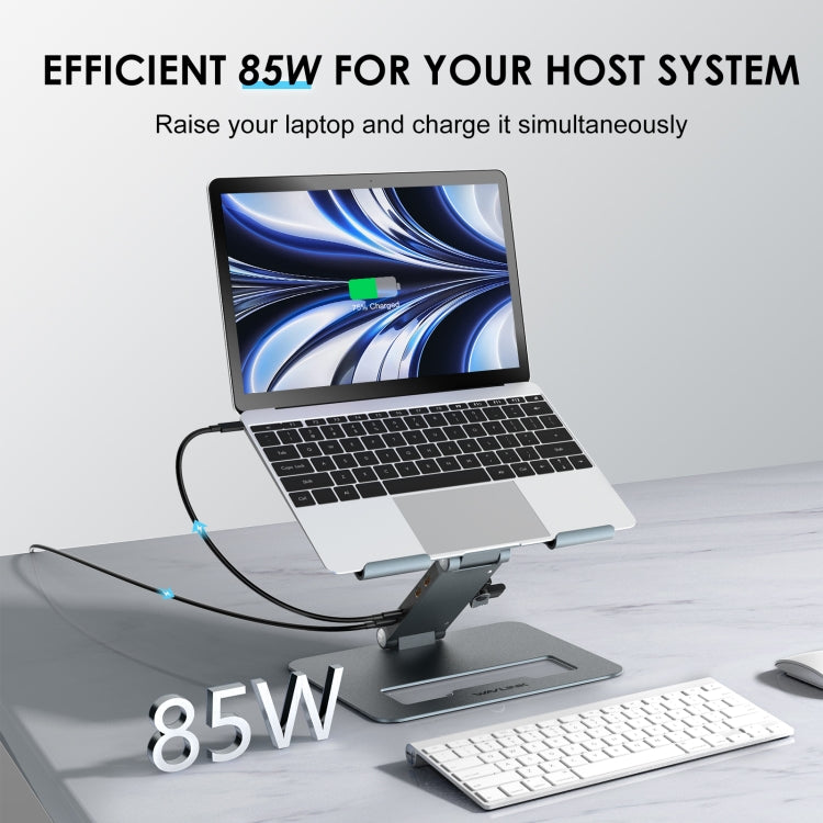 Wavlink UMD07 Adjustable Aluminum Ergonomic Portable Laptop Stand Type-C Docking Station - HoMEdemic™ 