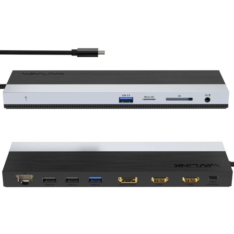Wavlink UMD08 DisplayPort 12 in 1 Type-C Triple Display Docking Station - HoMEdemic™ 