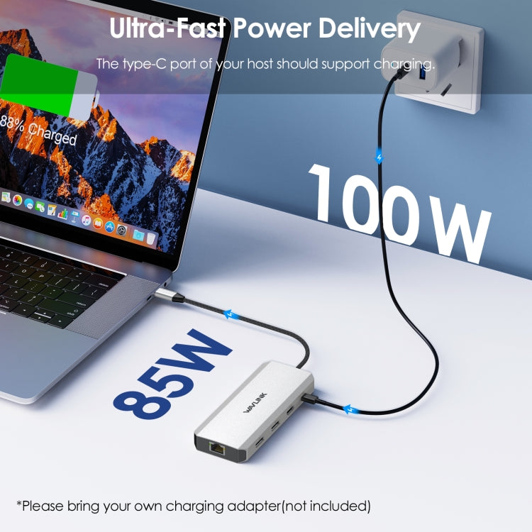 Wavlink UMD303 4K HDMI Multiport Adapter USB-C HUB Triple Monitor 12-in-1 Laptop Docking Station - HoMEdemic™ 
