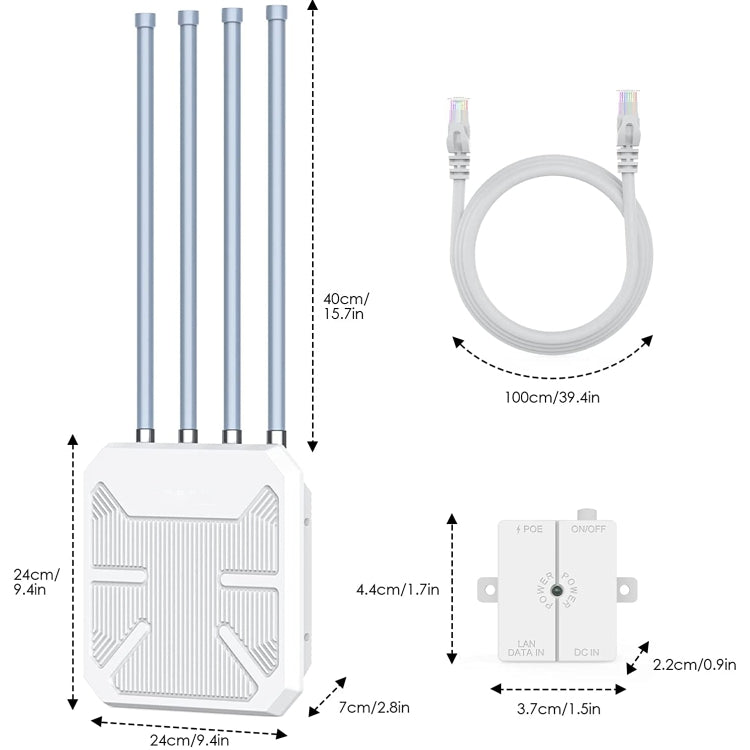 Wavlink WN573HX1 WiFi 6 AX1800 Dual Band Long Range Outdoor WiFi Extender(AU Plug) - HoMEdemic™ 