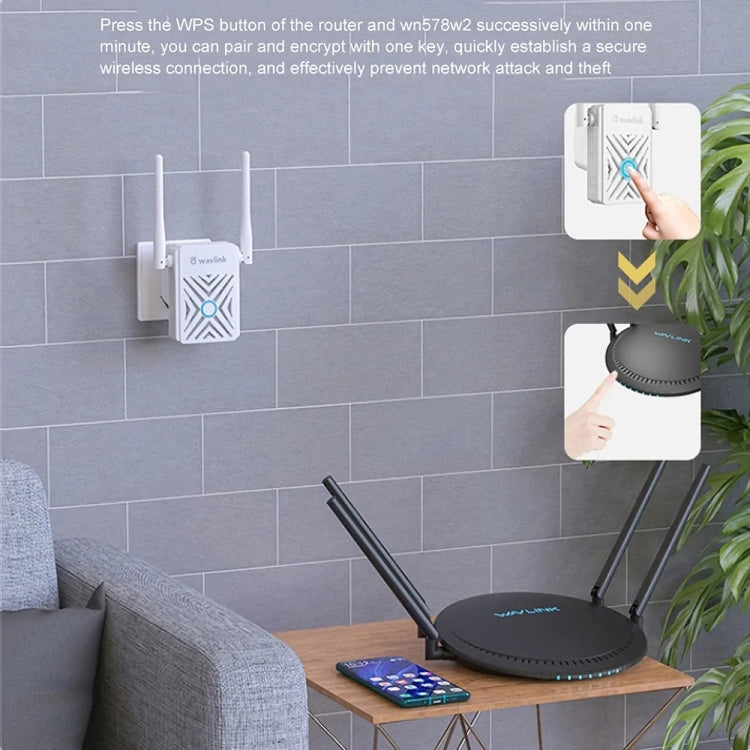 Wavlink WN578W2 300Mbps 2.4GHz WiFi Extender Repeater Home Wireless Signal Amplifier(UK Plug) - HoMEdemic™ 