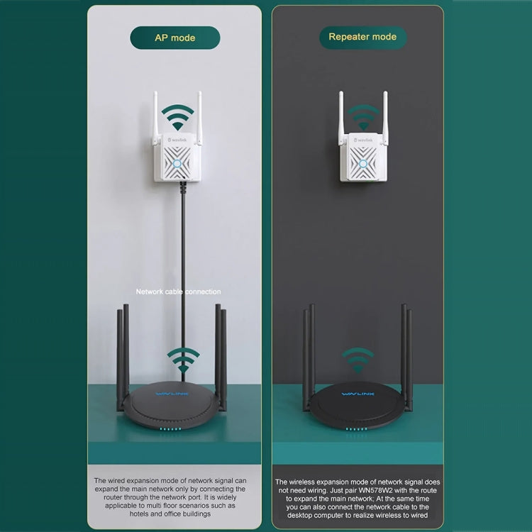 Wavlink WN578W2 300Mbps 2.4GHz WiFi Extender Repeater Home Wireless Signal Amplifier(US Plug) - HoMEdemic™ 