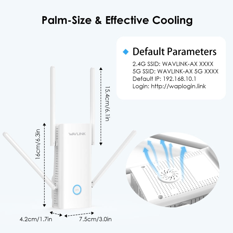 Wavlink WN583AX3 AX3000 Dual Band WiFi Repeater/AP/Router/Mesh Mode WiFi Extender, Plug:AU Plug - HoMEdemic™ 