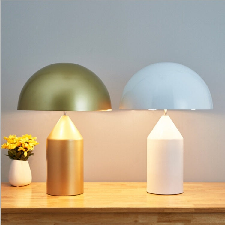 White E14 LED Metal Mushroom Table Lamp Bedroom Decorative Table Lamp EU Plug, Size:L - HoMEdemic™ 