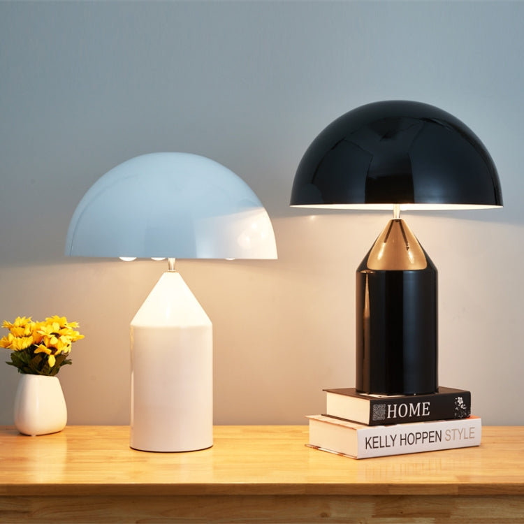 White E14 LED Metal Mushroom Table Lamp Bedroom Decorative Table Lamp EU Plug, Size:S - HoMEdemic™ 