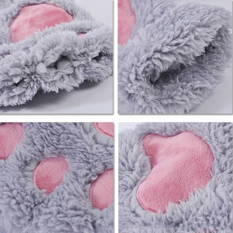 Winter Lovely Cartoon Cat Claw Lady Gloves Thick Warm Fluffy Paws Half Finger Gloves - HoMEdemic™ 