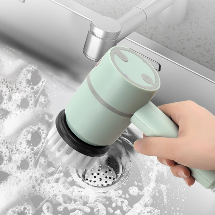 Wireless Electric Cleaning Brush USB Rechargeable Kitchen Bathtub Tile Cleaning Brushes Green 1200 mAh - HoMEdemic™ 