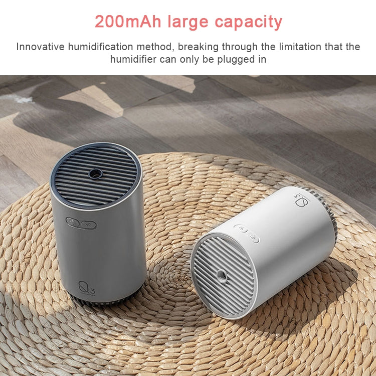 Wireless Q3  Humidifier Mini USB Charging Portable Air Purifier(Gray) - HoMEdemic™ 