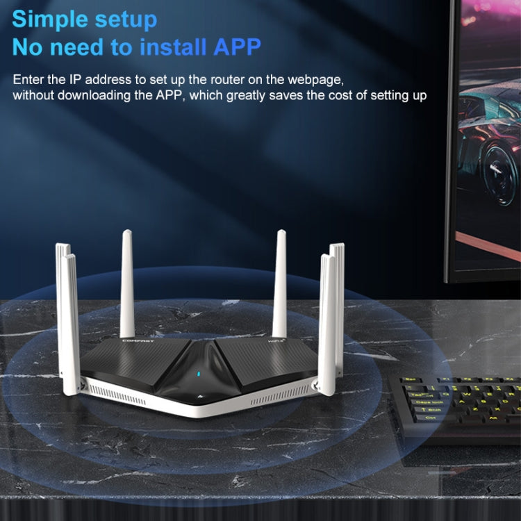 Wireless Routers, COMFAST CF-WR633AX 1800Mbps WiFi6 Dual Band Gigabit Router - HoMEdemic™ 