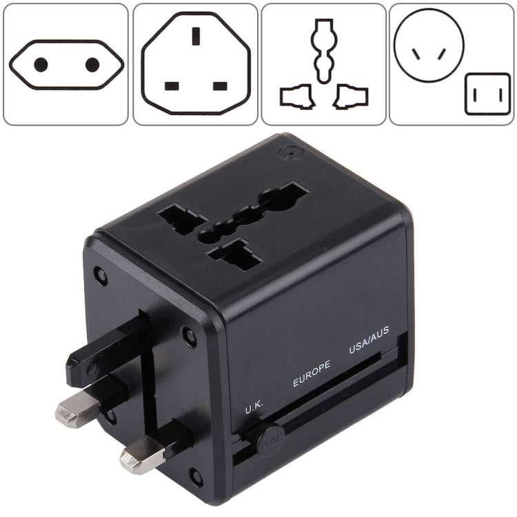 World-Wide Universal Travel Concealable Plugs Adapter with & Built-in Dual USB Ports Charger for US, UK, AU, EU - HoMEdemic™ 