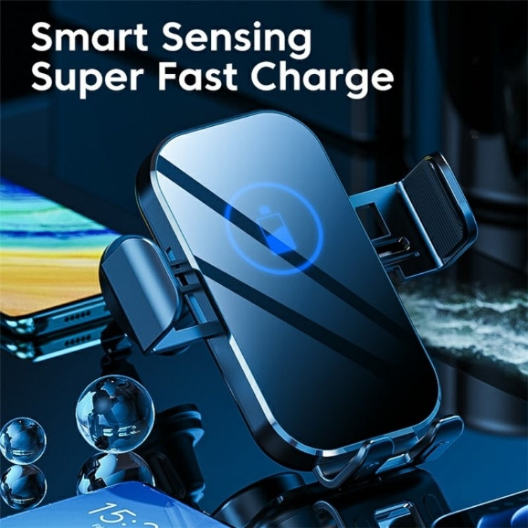 X10 15W Wireless Fast Charging Car Phone Navigation Holder(黑色) - HoMEdemic™ 