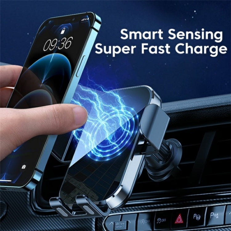 X10 15W Wireless Fast Charging Car Phone Navigation Holder(Silver) - HoMEdemic™ 