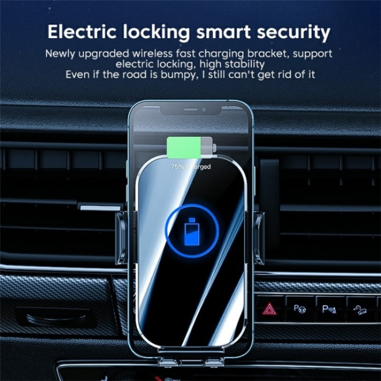 X10 15W Wireless Fast Charging Car Phone Navigation Holder(Silver) - HoMEdemic™ 