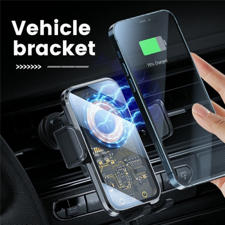 X11 15W Fast Charger Car Air Vent Hook Wireless Charger Intelligent Induction(Tarnish) - HoMEdemic™ 