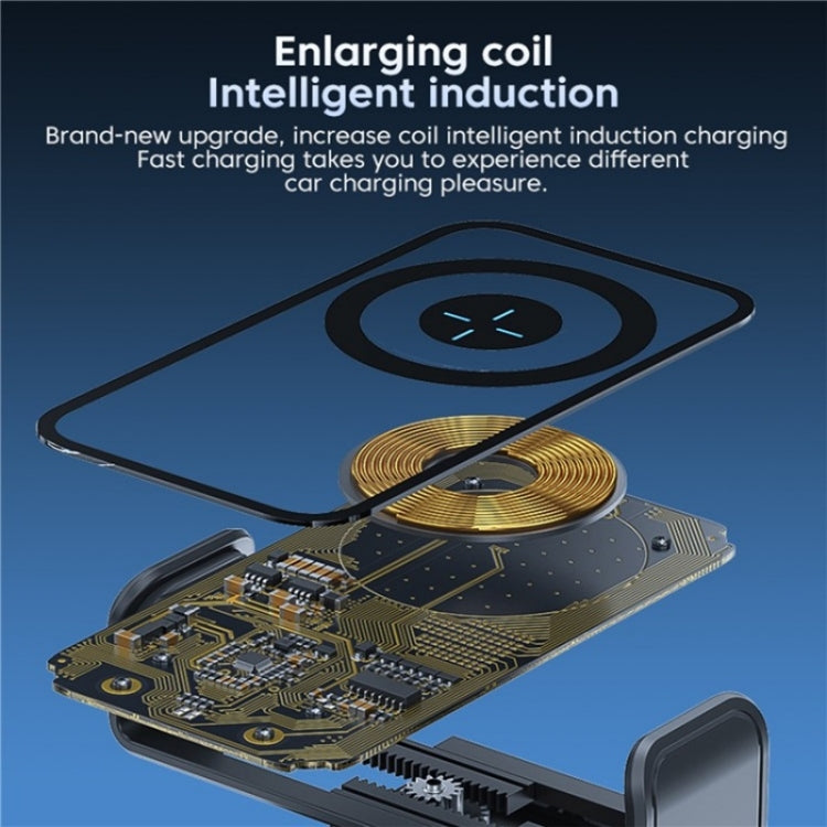 X11s 66W High Power Transparent Car Wireless Charger Phone Bracket(Titanium) - HoMEdemic™ 