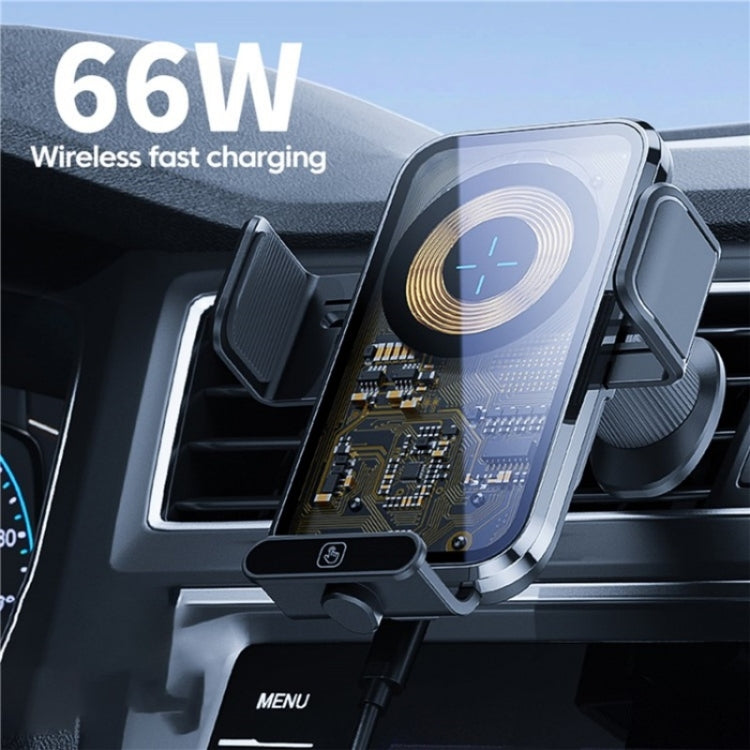 X11s 66W High Power Transparent Car Wireless Charger Phone Bracket(Titanium) - HoMEdemic™ 