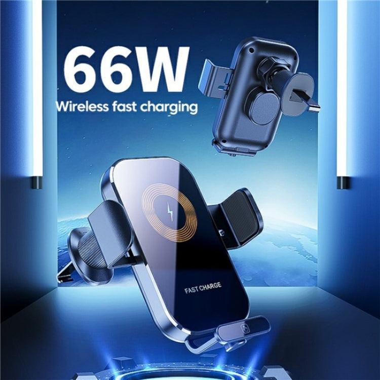 X12s Car Air Vent Wireless Charger 66W High Power Intelligent Induction Holder(Silver) - HoMEdemic™ 
