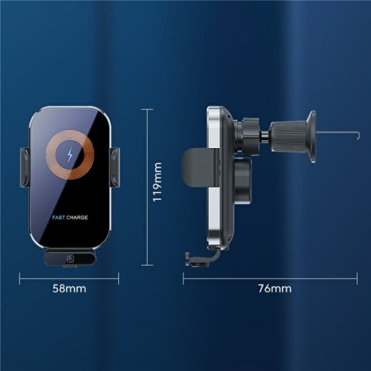 X12s Car Air Vent Wireless Charger 66W High Power Intelligent Induction Holder(Tarnish) - HoMEdemic™ 