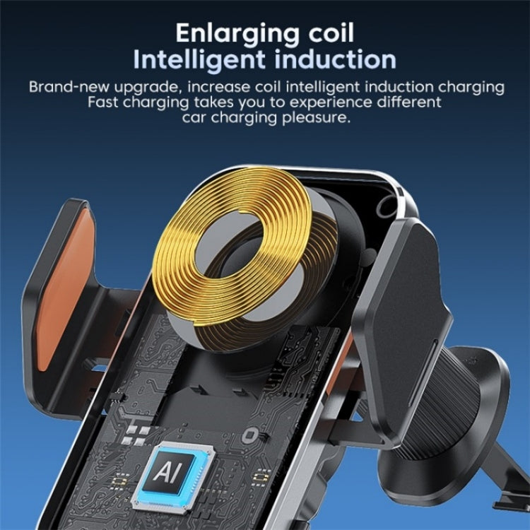 X15 Wireless Charger Mobile Phone Bracket Car Air Vent Cell Phone Mount Holder(Black) - HoMEdemic™ 