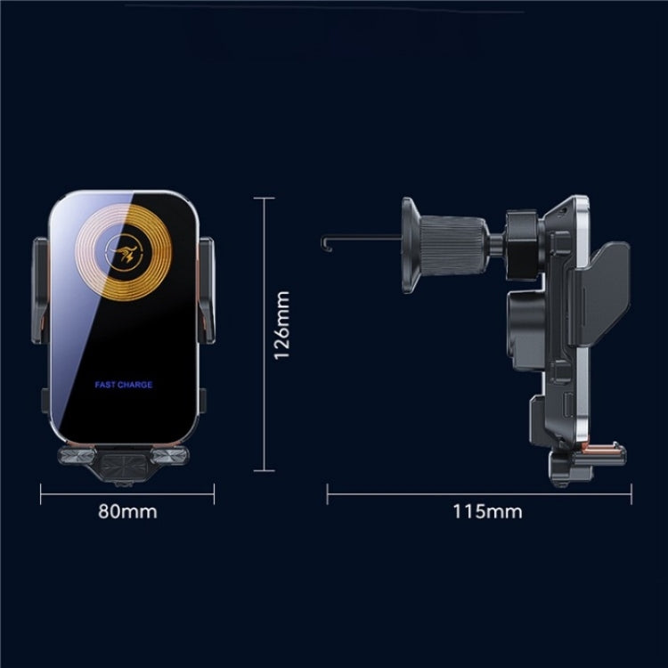 X15 Wireless Charger Mobile Phone Bracket Car Air Vent Cell Phone Mount Holder(Black) - HoMEdemic™ 