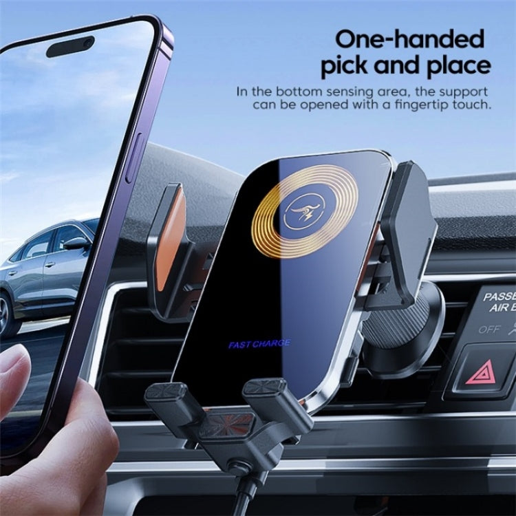 X15 Wireless Charger Mobile Phone Bracket Car Air Vent Cell Phone Mount Holder(Silver) - HoMEdemic™ 