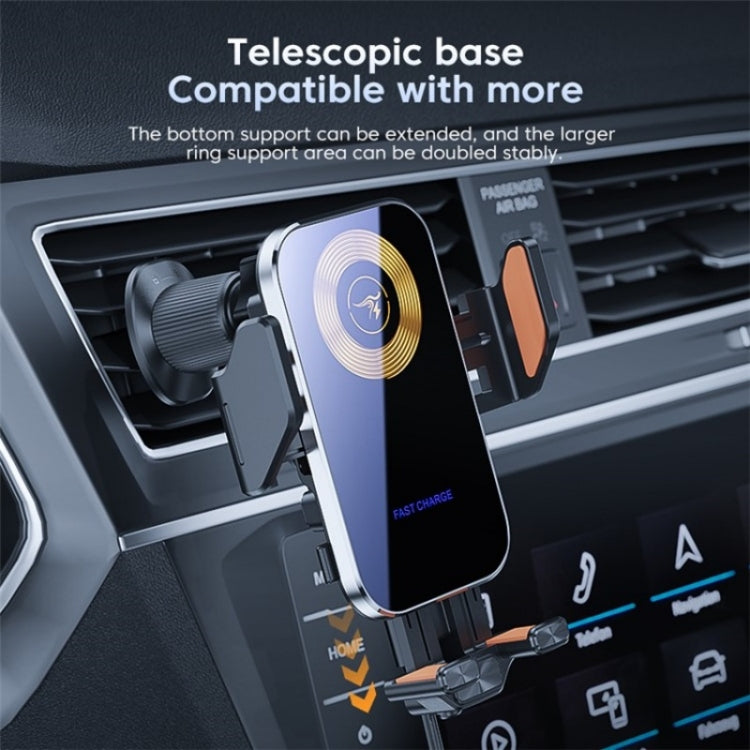 X15 Wireless Charger Mobile Phone Bracket Car Air Vent Cell Phone Mount Holder(Silver) - HoMEdemic™ 