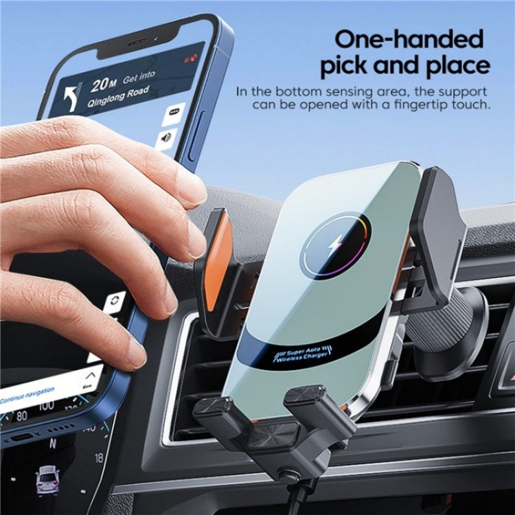 X16 Car Smart Sensor Phone Holder Magnetic Phone Mount Automatic Wireless Charger(Tarnish) - HoMEdemic™ 