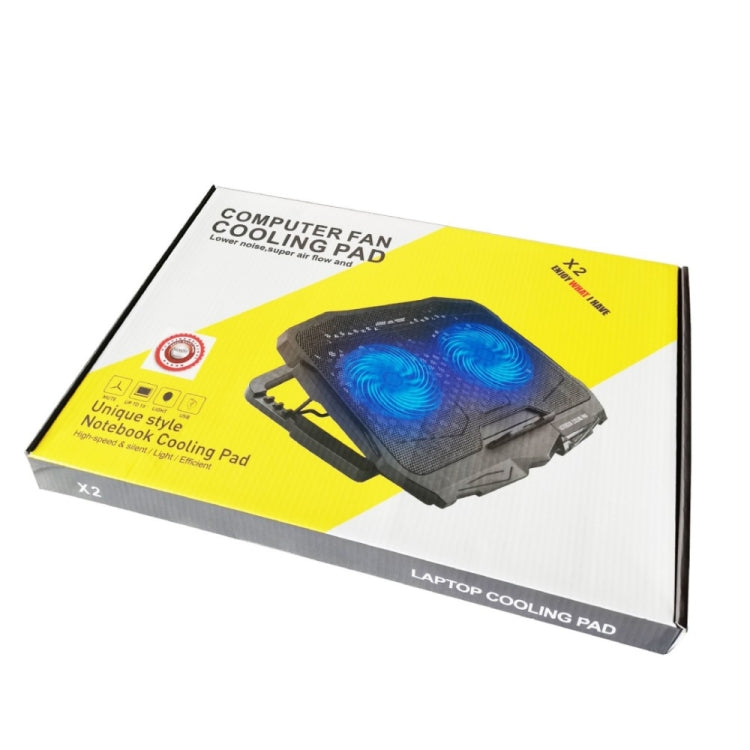 X2 Two Fans USB Laptop Cooling Pad Gaming Stand - HoMEdemic™ 