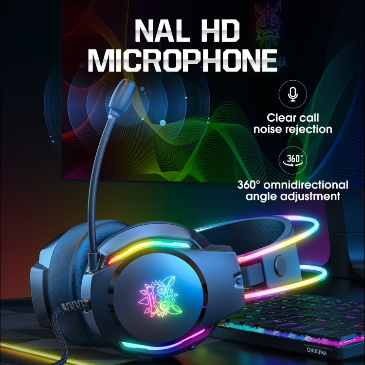 X26 USB+3.5mm RGB Wired Gaming Headset(Black) - HoMEdemic™ 