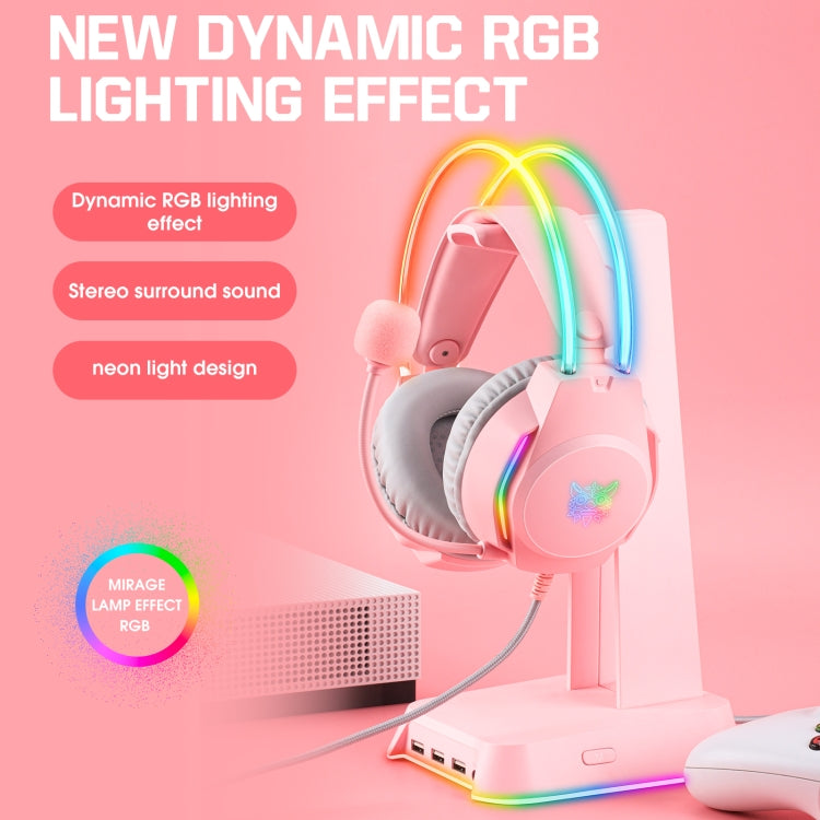 X26 USB+3.5mm RGB Wired Gaming Headset(Pink) - HoMEdemic™ 