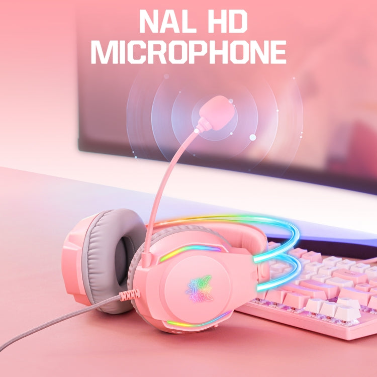 X26 USB+3.5mm RGB Wired Gaming Headset(Pink) - HoMEdemic™ 