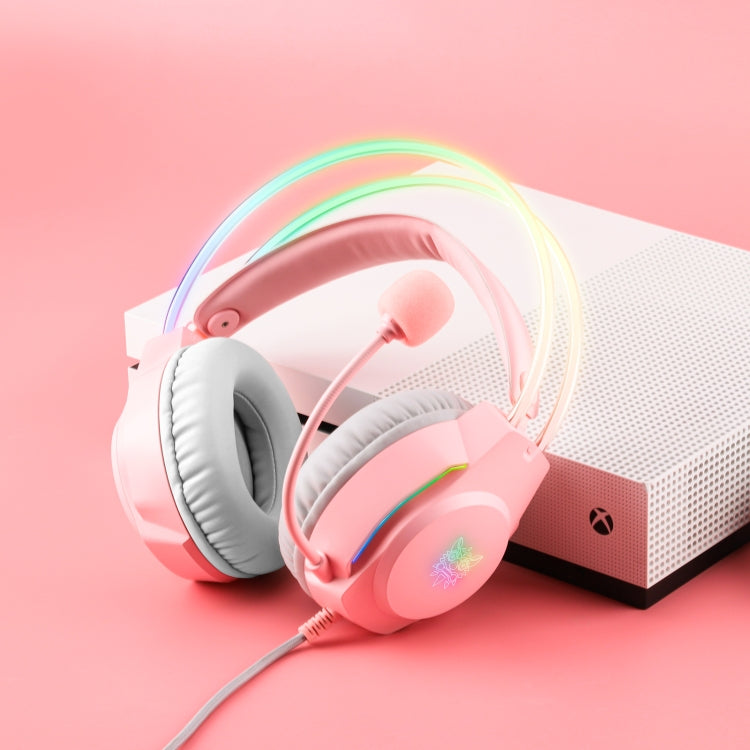 X26 USB+3.5mm RGB Wired Gaming Headset(Pink) - HoMEdemic™ 