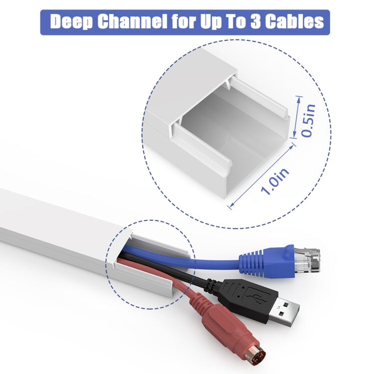 XCS01 Customizable Cable Concealer Cover Wire Organizer Set - HoMEdemic™ 