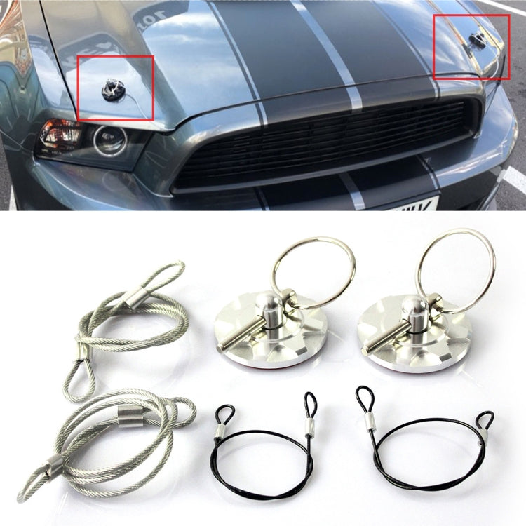 XH-6049 Car Universal Modified Racing Punch-free Aluminum Engine Hood Lock Cover, XH-6049(Black), XH-6049(Gold), XH-6049(Blue), XH-6049(Purple), XH-6049(Red), XH-6049(Silver) - HoMEdemic™ 
