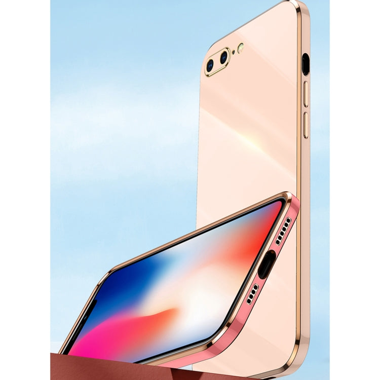 XINLI Straight Edge 6D Electroplate TPU Phone Case For iPhone 6 Plus / 6s Plus(Pink) - HoMEdemic™ 
