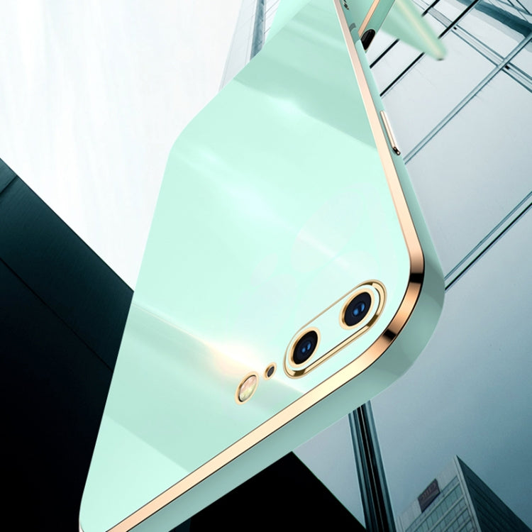 XINLI Straight Edge 6D Electroplate TPU Phone Case For iPhone 8 Plus / 7 Plus(Mint Green) - HoMEdemic™ 