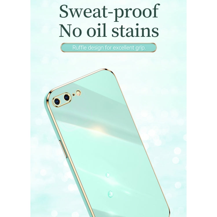XINLI Straight Edge 6D Electroplate TPU Phone Case with Ring Holder For iPhone 6 Plus / 6s Plus(Mint Green) - HoMEdemic™ 