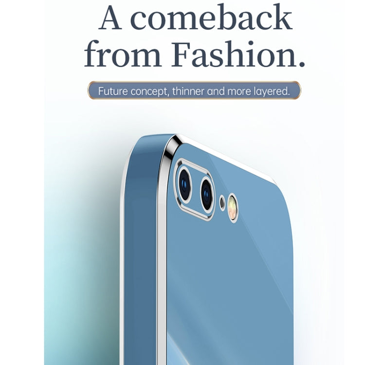 XINLI Straight Edge 6D Electroplate TPU Phone Case with Ring Holder For iPhone 8 Plus / 7 Plus(Pink) - HoMEdemic™ 