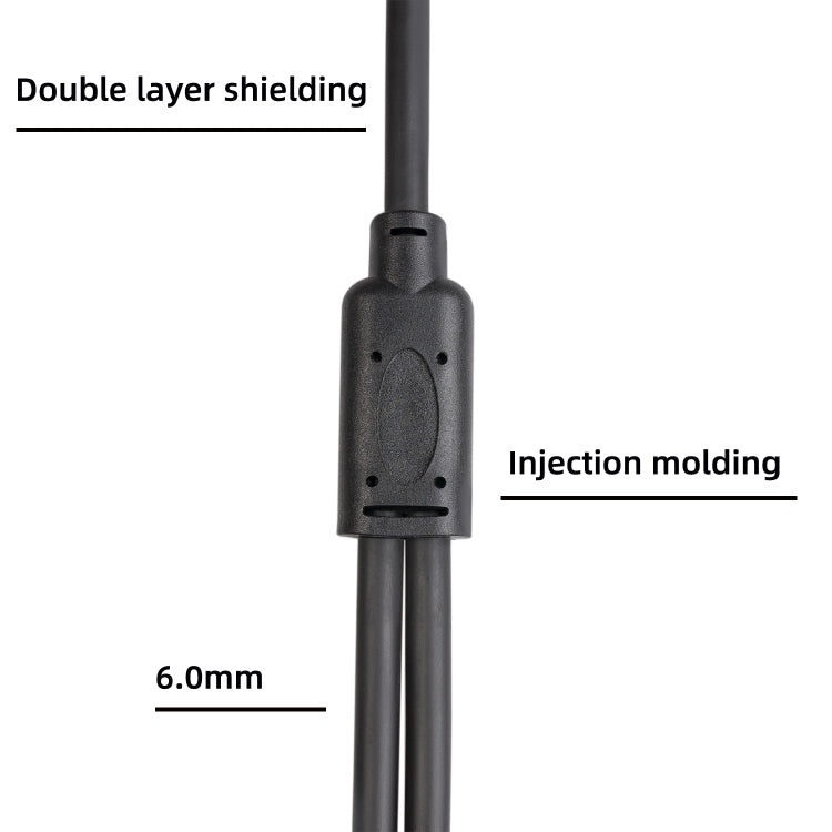 XK303MMF-10  3pin XLR Female to Dual XLR  Male Audio Cable, Length: 1m, XLR F to 2 x XLR M - HoMEdemic™ 