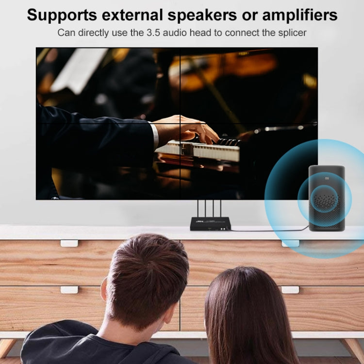 XP03 4K 2x2 HDMI Video Wall Controller Multi-screen Splicing Processor, Style:Playback Version(UK Plug) - HoMEdemic™ 