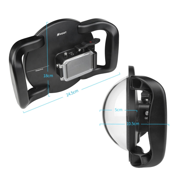 XTGP546 Dome Port Underwater Diving Camera Lens Transparent Cover Housing Case with Handle Trigger For DJI Osmo Action - HoMEdemic™ 