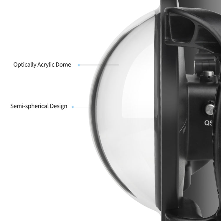 XTGP546 Dome Port Underwater Diving Camera Lens Transparent Cover Housing Case with Handle Trigger For DJI Osmo Action - HoMEdemic™ 